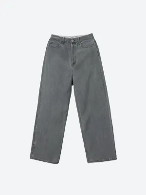 Gray Dyed Baggy Denim