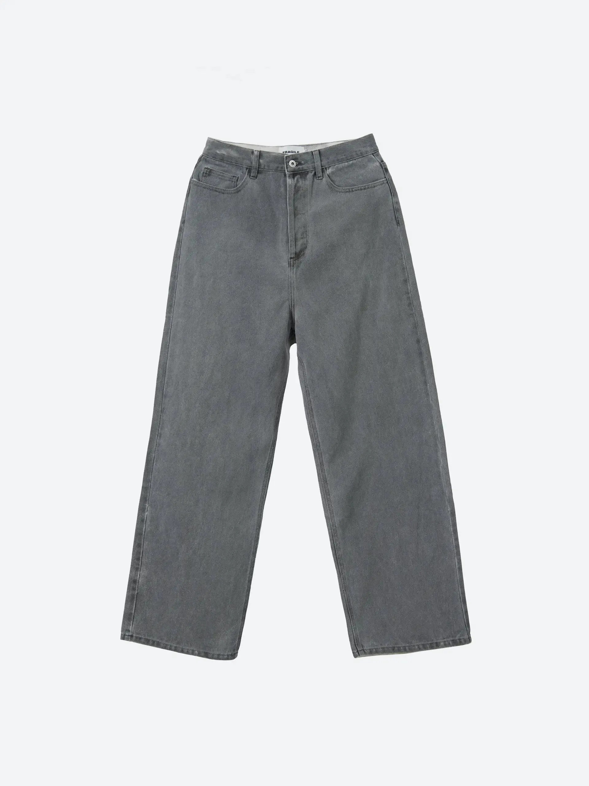 Gray Dyed Baggy Denim
