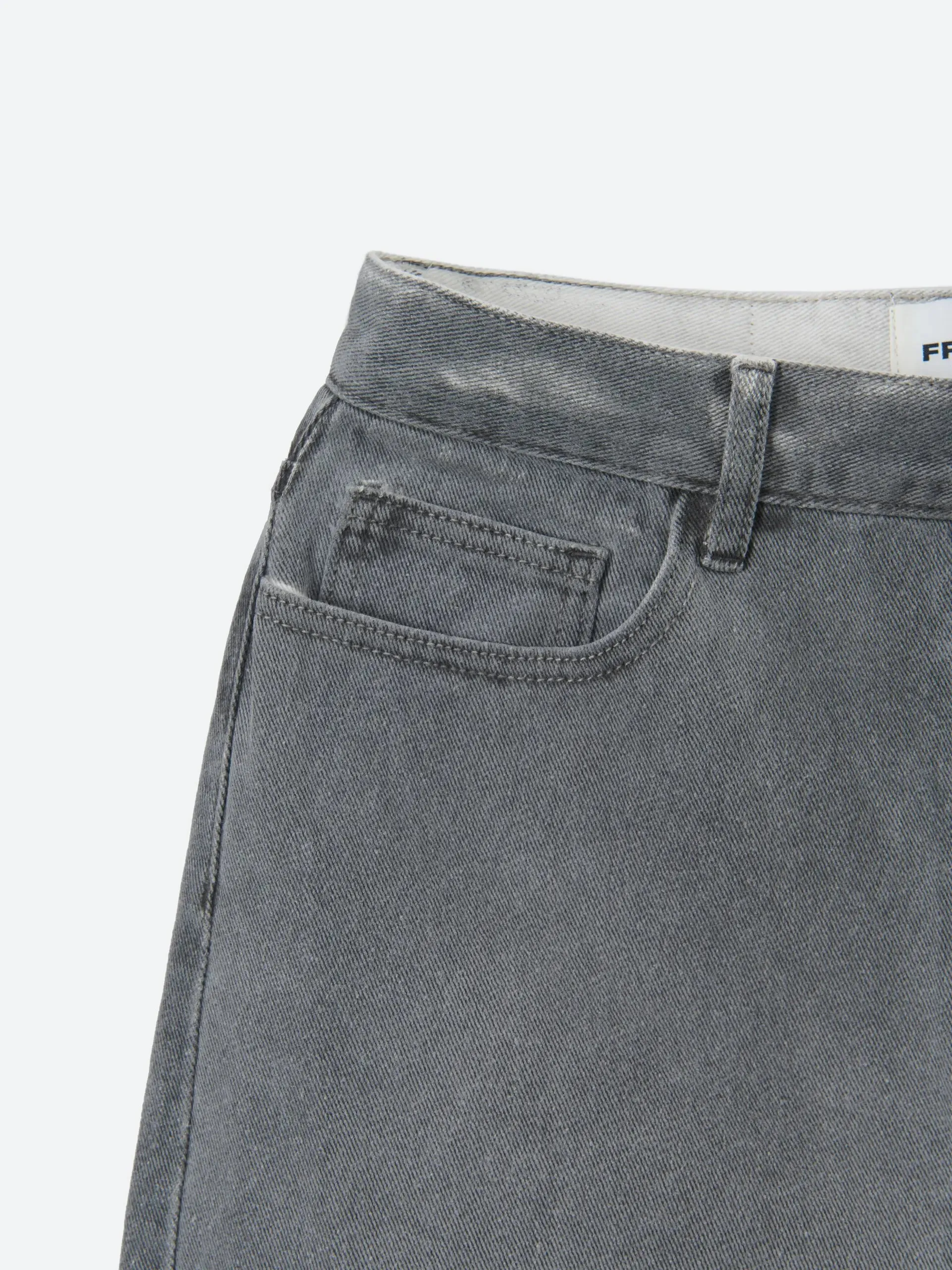 Gray Dyed Baggy Denim