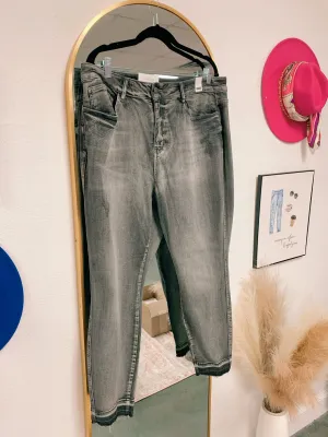 Gray Wash Judy Blue Released Hem Jeans