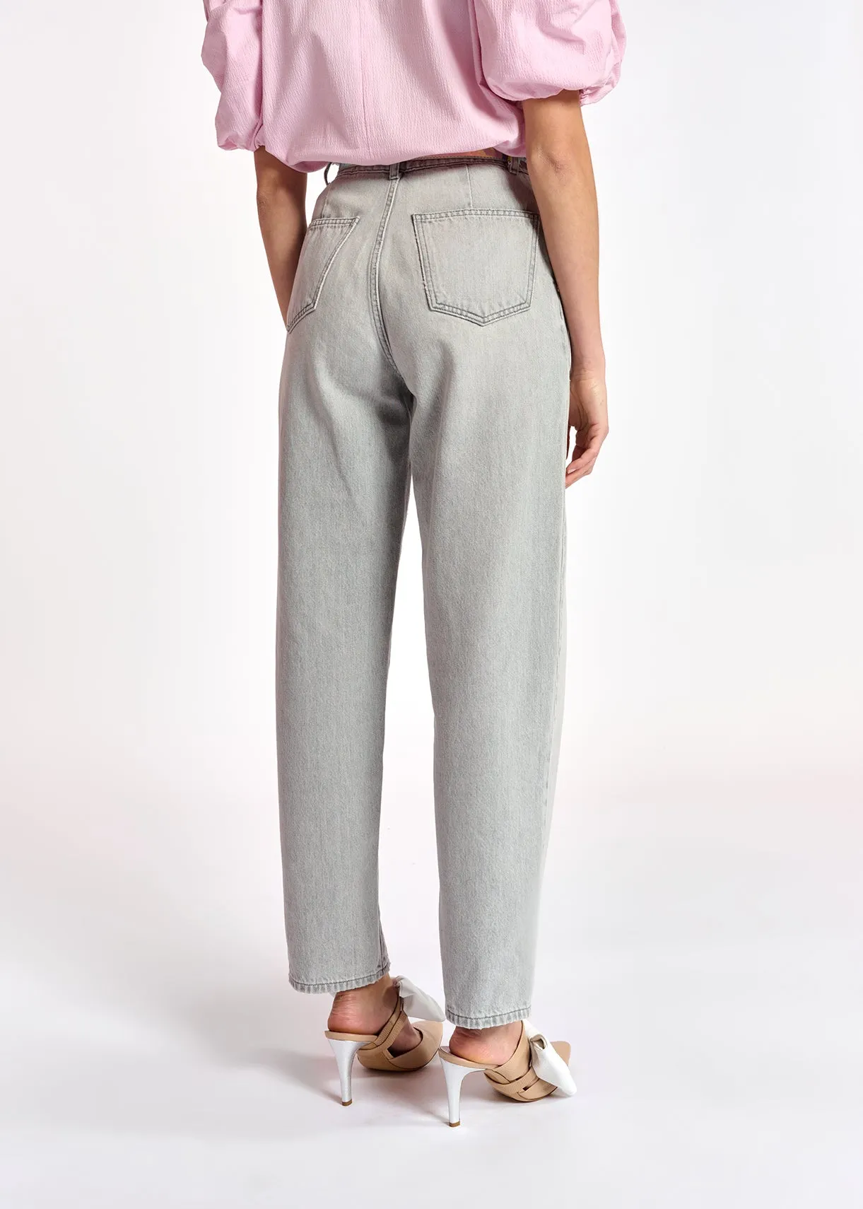 Grey denim boyfriend jeans