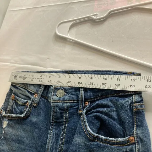 Grlfrnd Kendall Denim Skinny Jeans Womens Sz 25 Medium Wash Distressed Casual