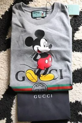 Gucci x Disney Oversized Mickey Mouse Cotton Gray T-Shirt