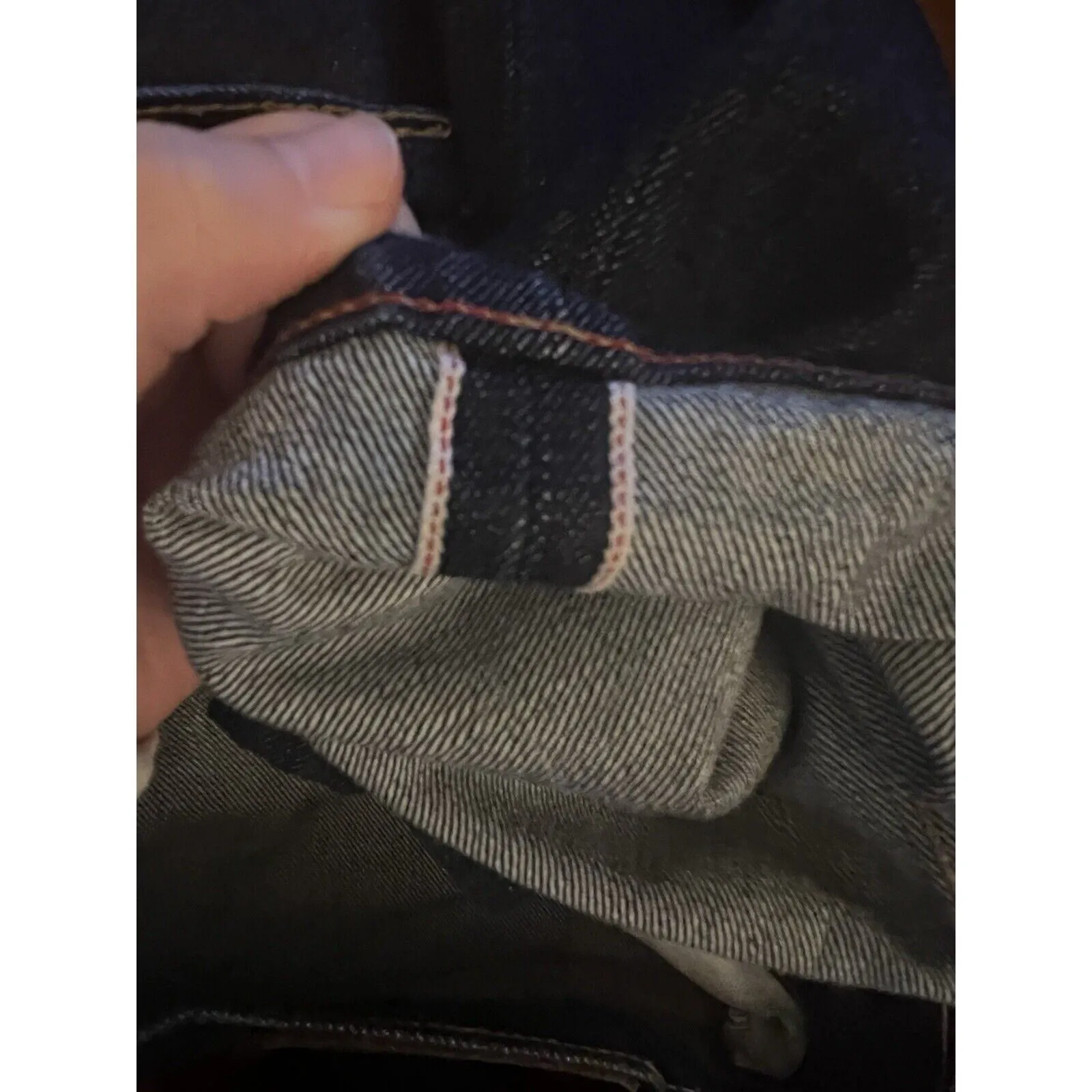 Gustin Men’s Selvedge Jeans Blue Raw Denim Slim Straight – USA 31 X 33