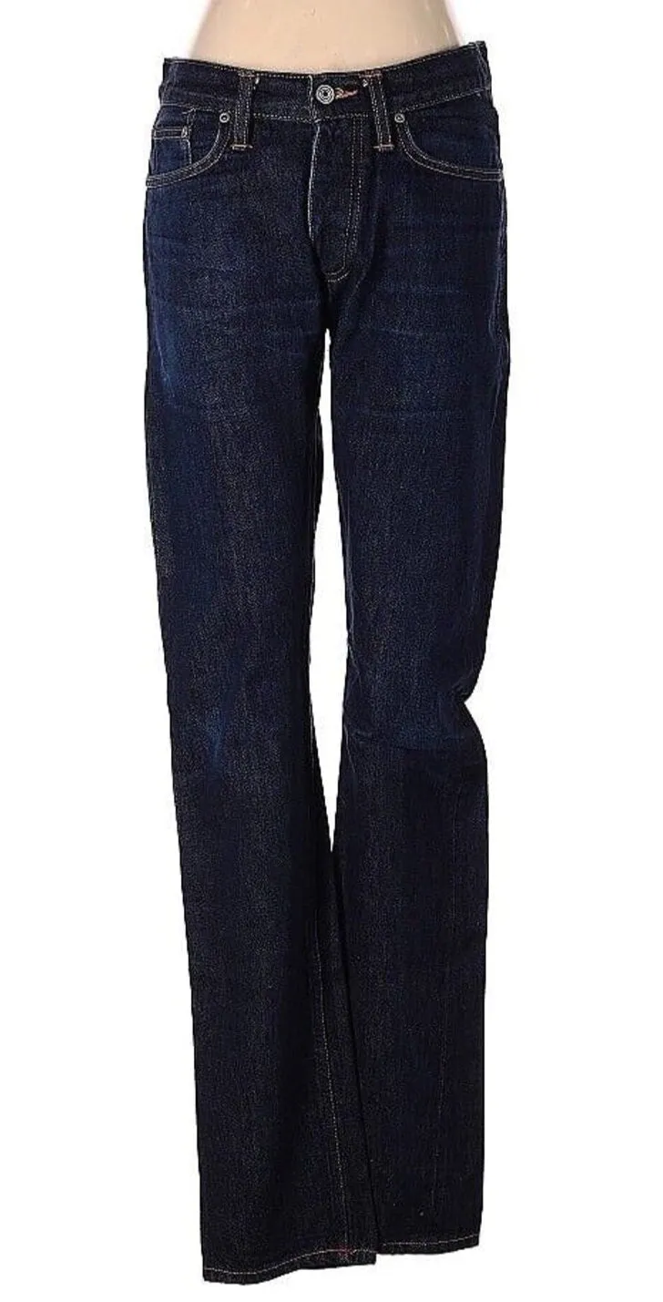 Gustin Men’s Selvedge Jeans Blue Raw Denim Slim Straight – USA 31 X 33