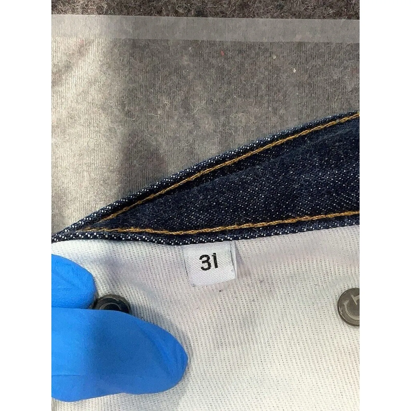 Gustin Men’s Selvedge Jeans Blue Raw Denim Slim Straight – USA 31 X 33