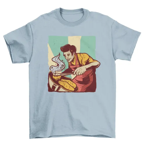 Happy Dad grill barbecue retro t-shirt