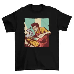 Happy Dad grill barbecue retro t-shirt