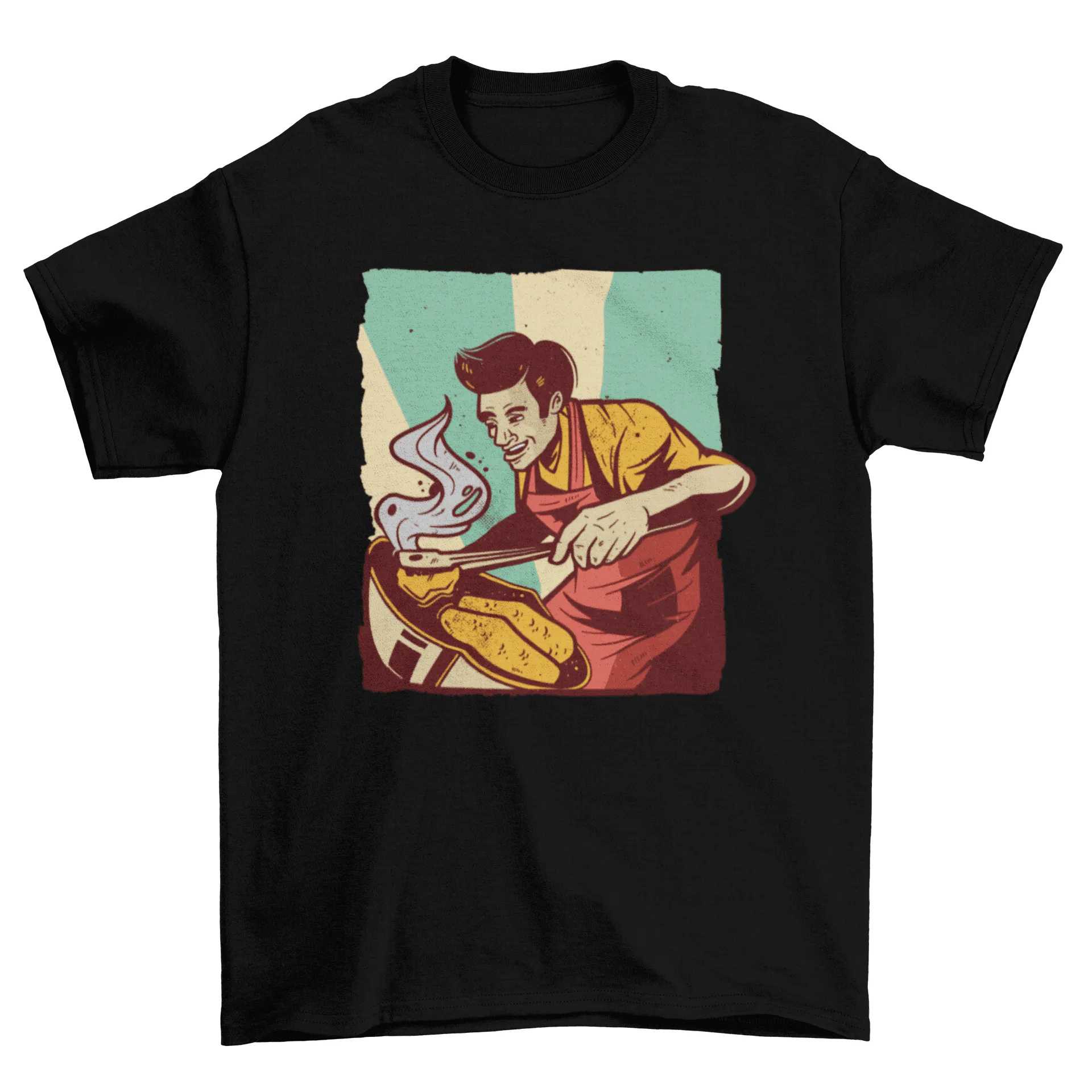 Happy Dad grill barbecue retro t-shirt