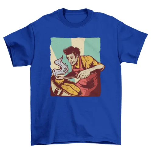 Happy Dad grill barbecue retro t-shirt
