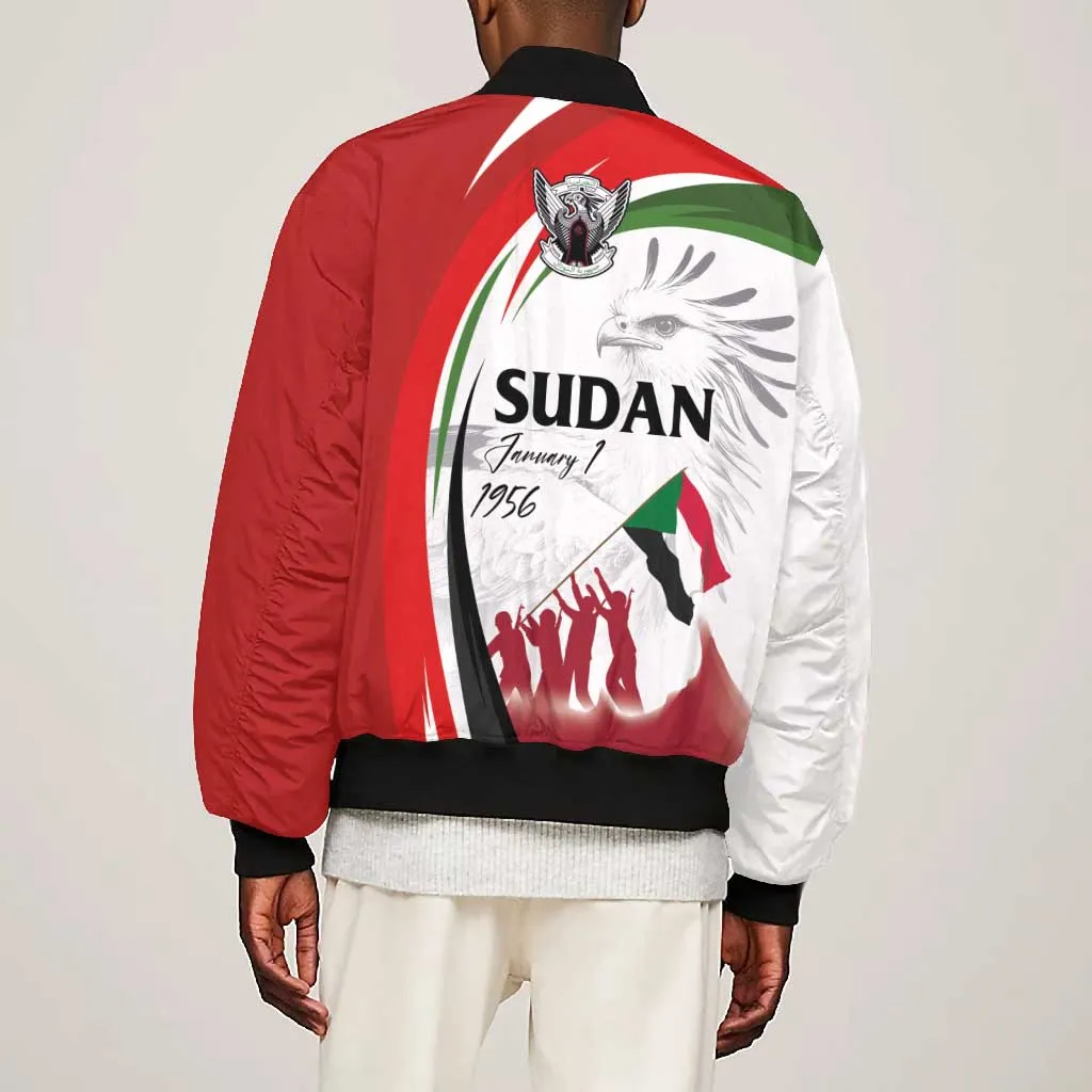 Happy Independence of Sudan Bomber Jacket Soldiers Fight for Homeland - Victory is ours LT03