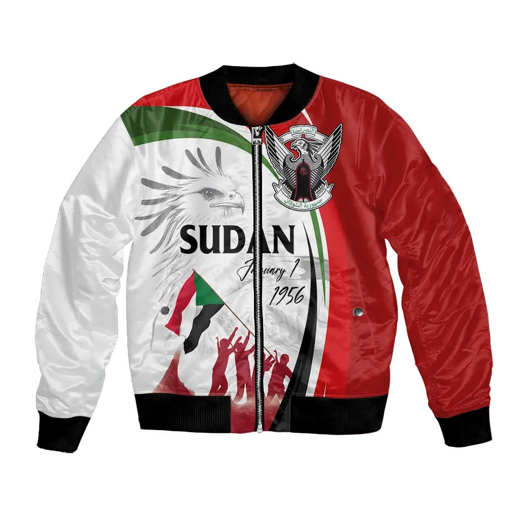 Happy Independence of Sudan Bomber Jacket Soldiers Fight for Homeland - Victory is ours LT03