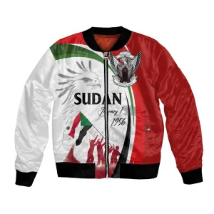 Happy Independence of Sudan Bomber Jacket Soldiers Fight for Homeland - Victory is ours LT03