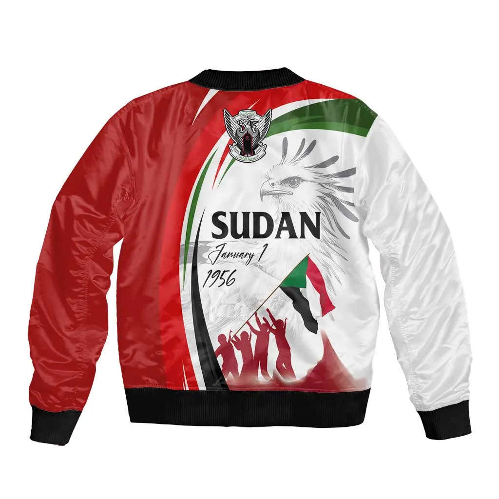 Happy Independence of Sudan Bomber Jacket Soldiers Fight for Homeland - Victory is ours LT03