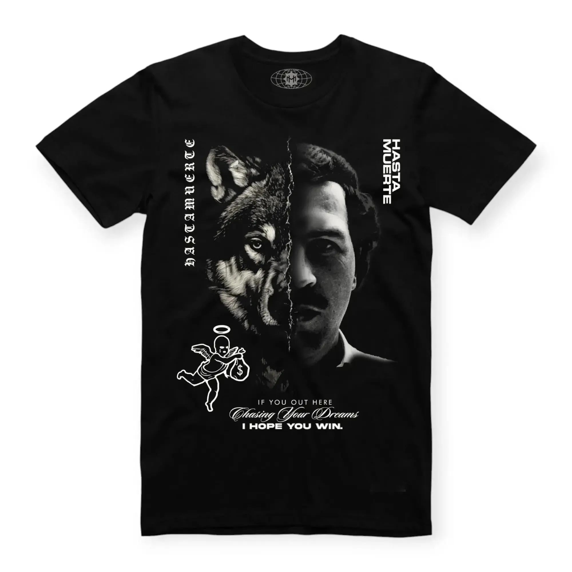 Hasta Muerte Elite Men PB Half Wolf T-shirt (Black)