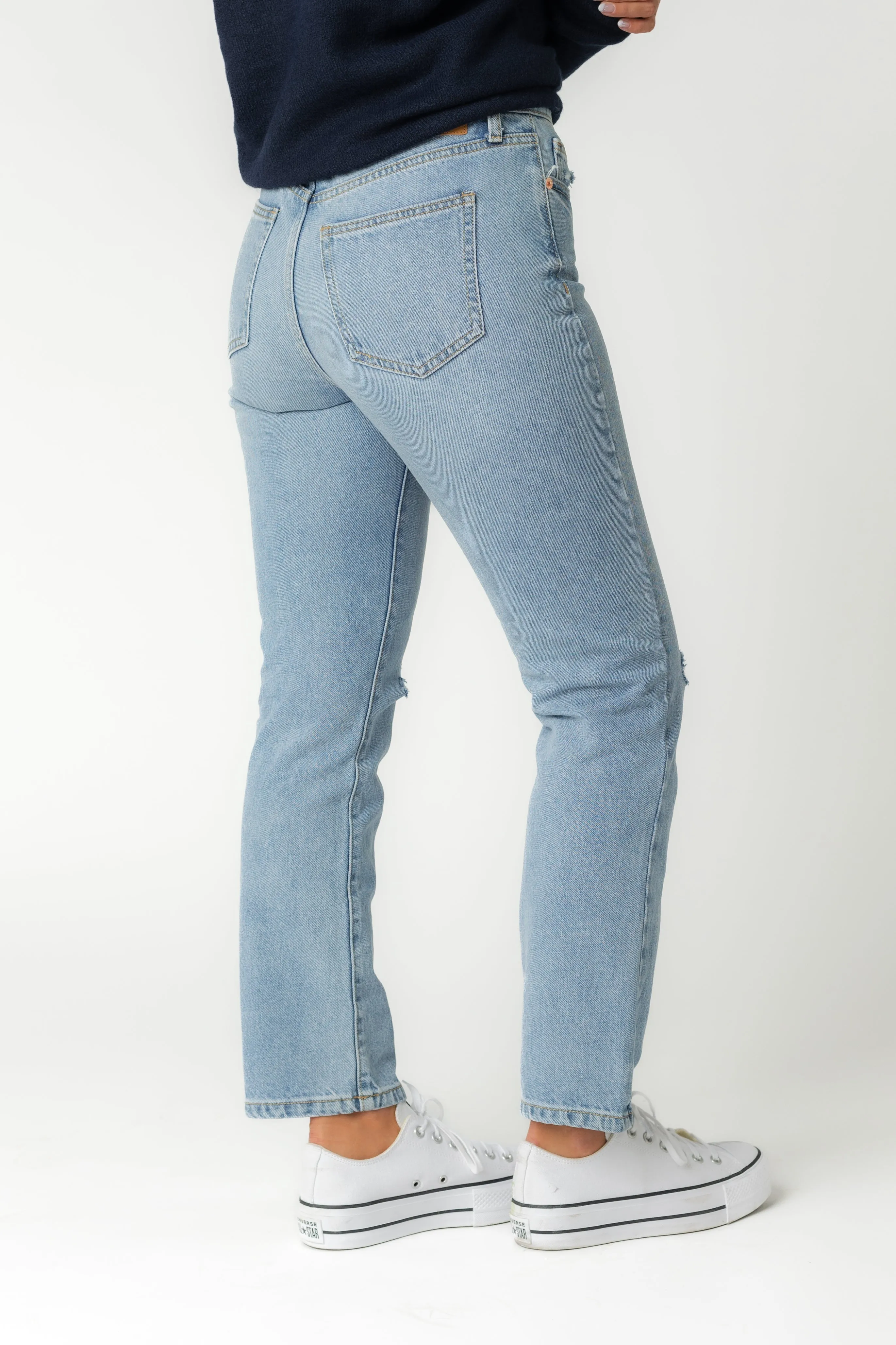 High Rise Slim Straight Jeans