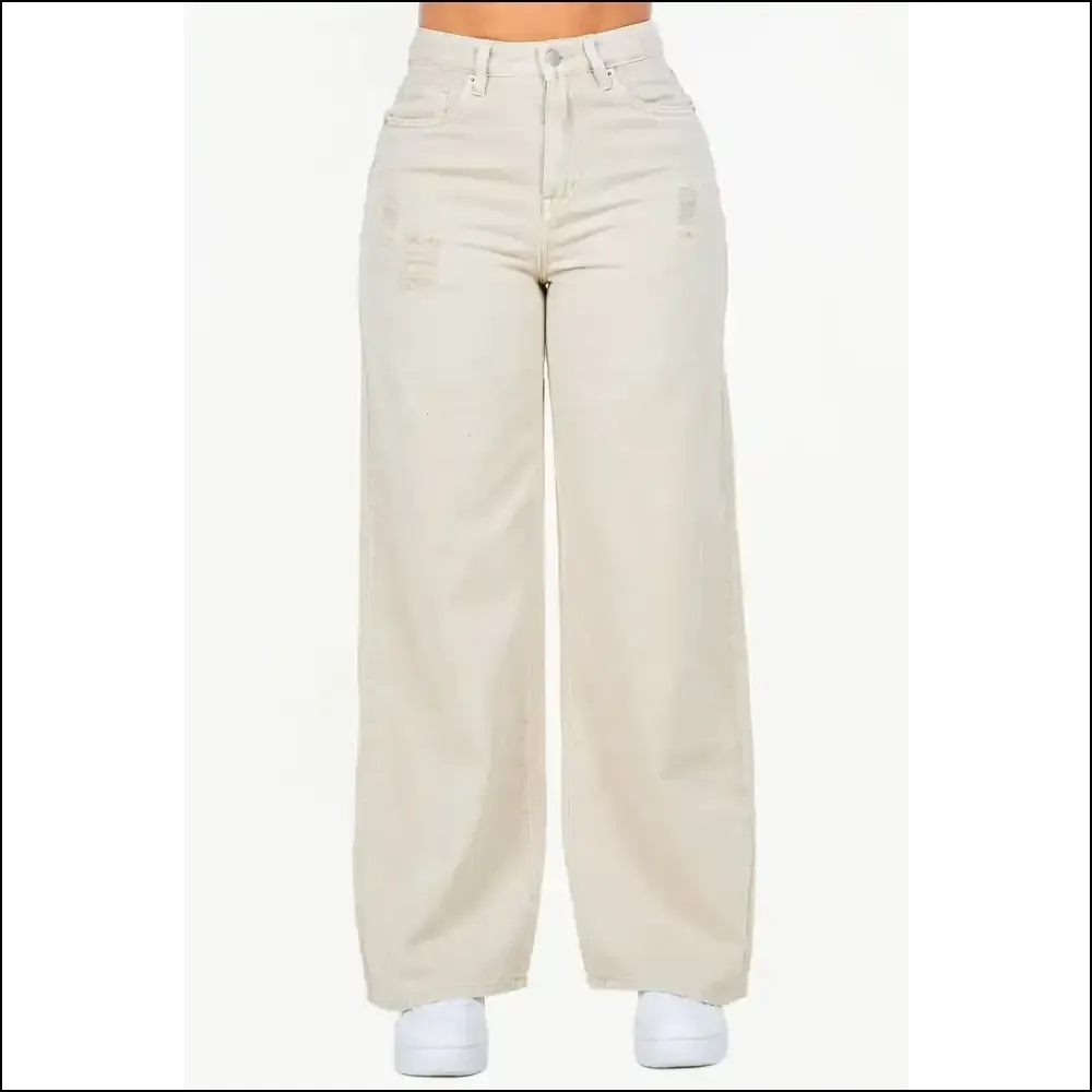 High Waist Distressed Wide Leg Jeans: where Comfort Meets Catwalk Chaos! 😂