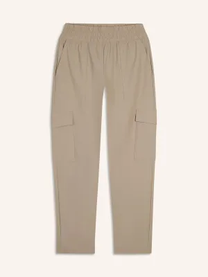 High-Waisted SleekTech Cargo Ankle Pants for Women