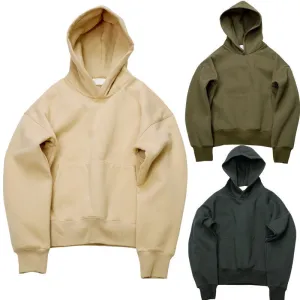 hip hop hoodies with fleece WARM winter mens kanye west hoodie sweatshirt swag solid Olive pullover