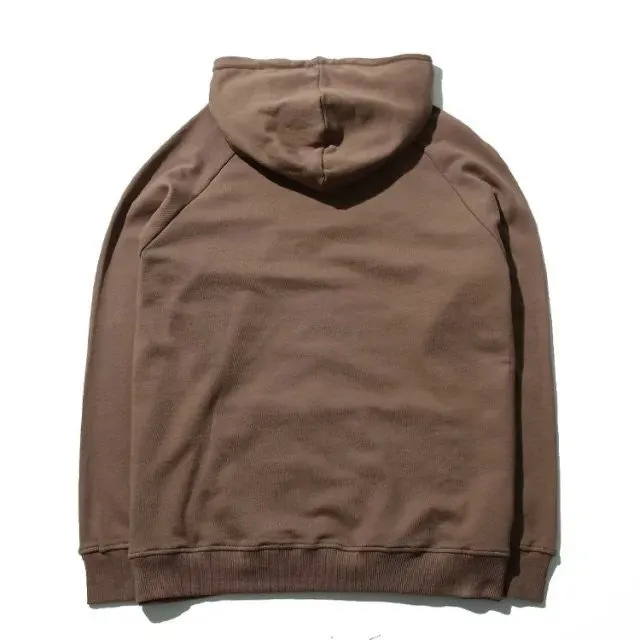 hip hop hoodies with fleece WARM winter mens kanye west hoodie sweatshirt swag solid Olive pullover
