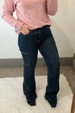 Holly High Waisted Cargo Bootcut Jeans