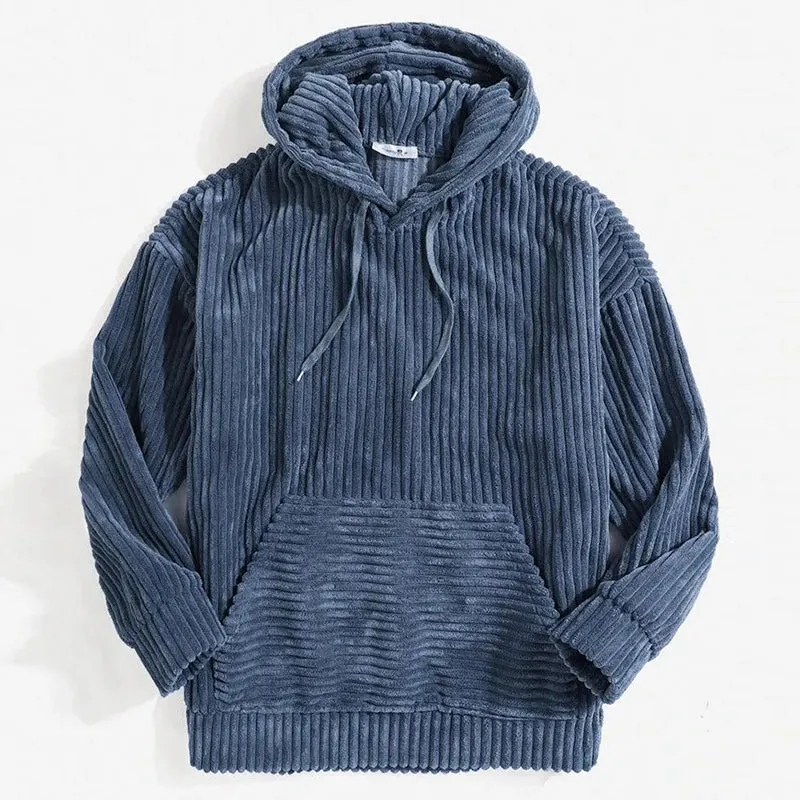 Hooded Corduroy Pullover