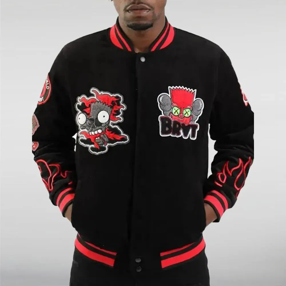 Hudson Bart Simpson Varsity Jacket