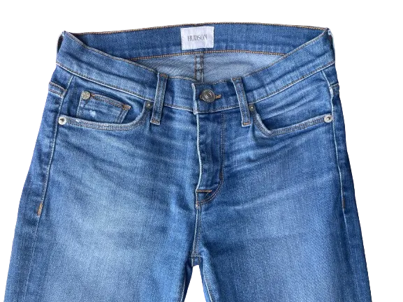 Hudson Distressed Skinny Jeans