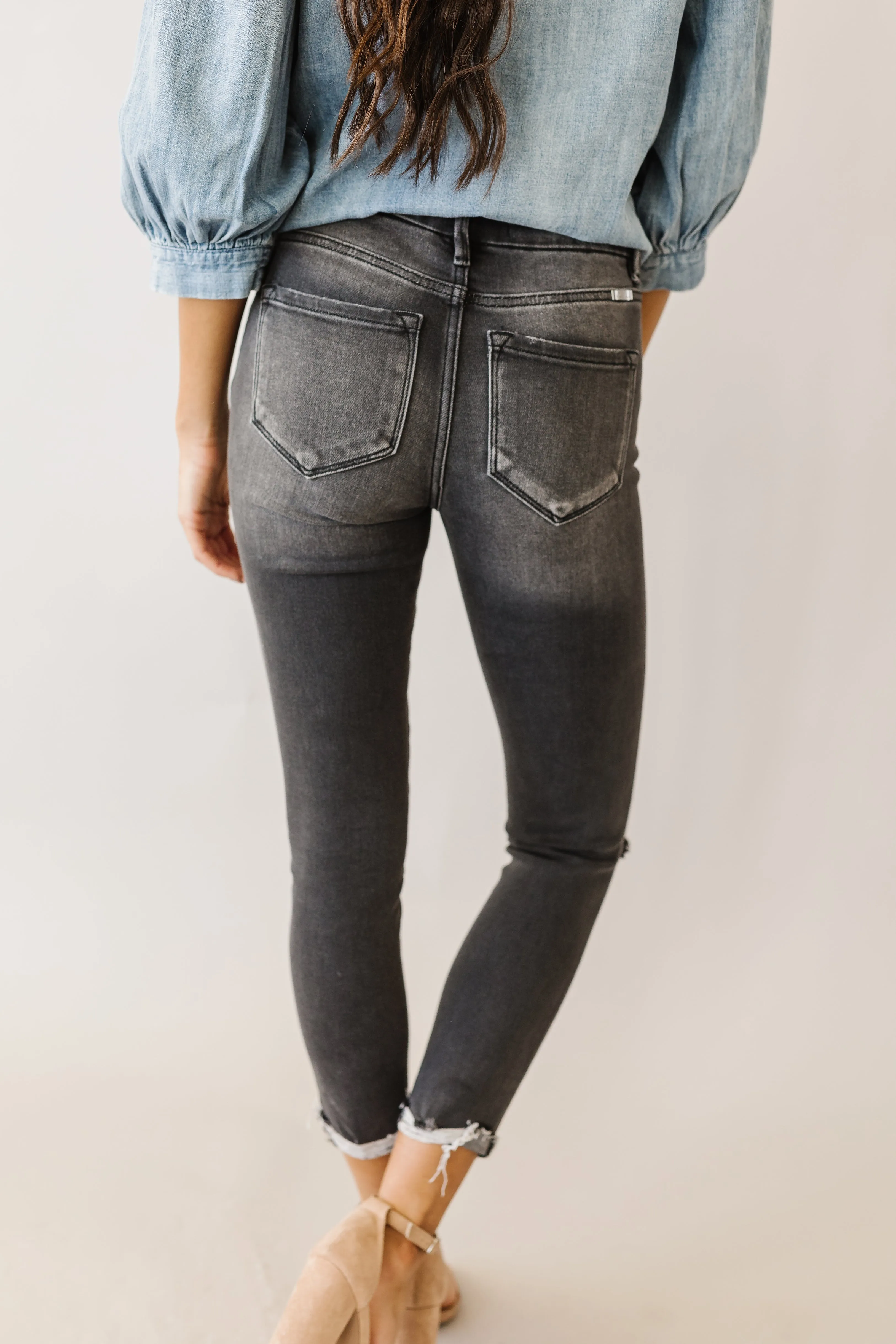 I Want It All Kancan Button Fly Ankle Skinny