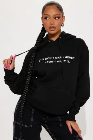 If It Don't Make Money Hoodie - Black
