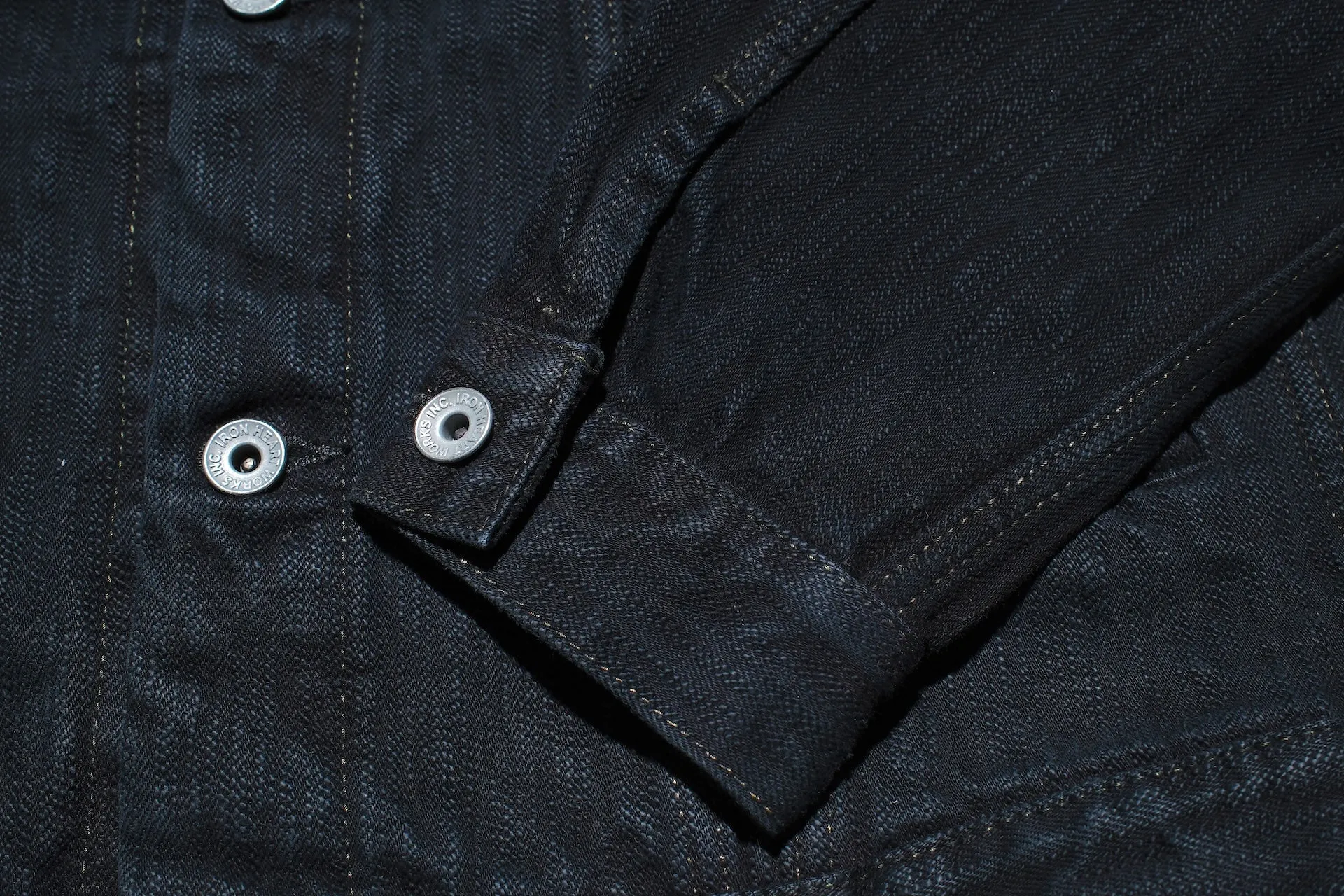 Iron Heart 16oz Black Overdyed Slubby Type 3 Denim Jacket