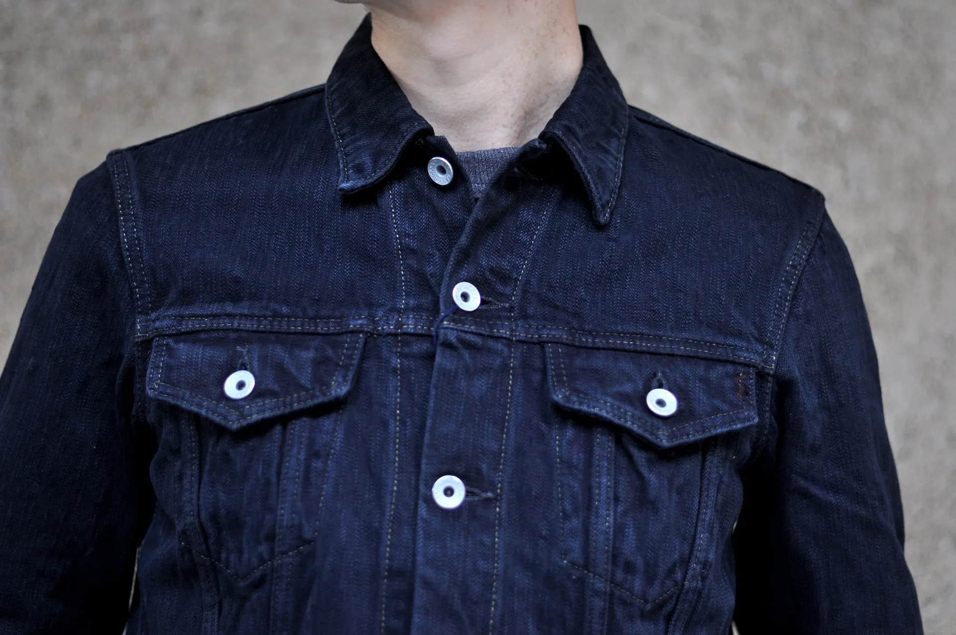 Iron Heart 16oz Black Overdyed Slubby Type 3 Denim Jacket