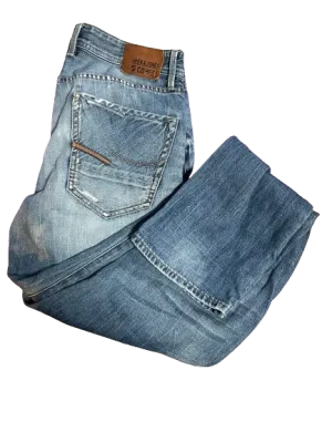 Jack & Jones Distressed Straight Leg Jeans