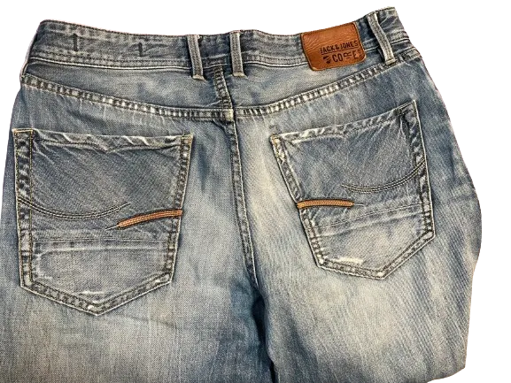 Jack & Jones Distressed Straight Leg Jeans