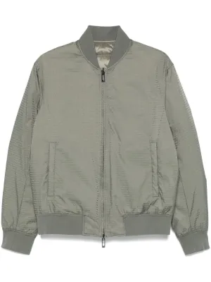 Jacquard nylon bomber jacket