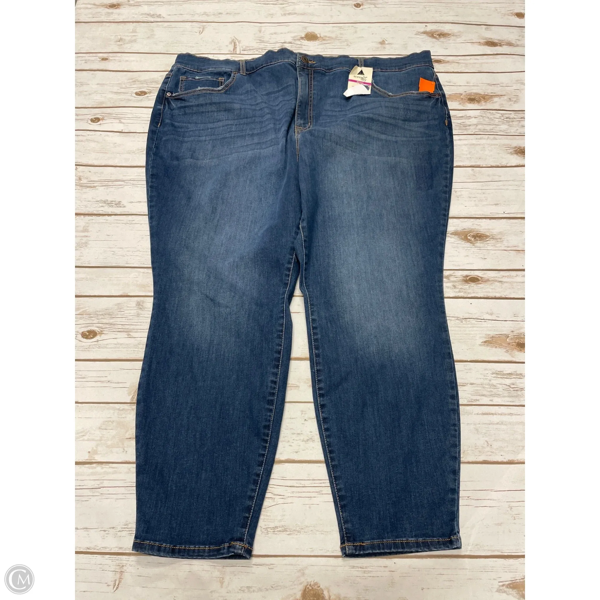 Jeans Skinny By Terra & Sky In Blue Denim, Size: 4x