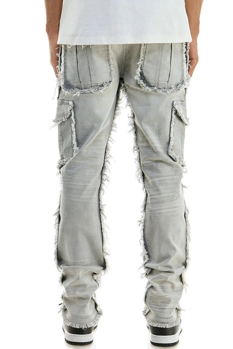 Jet Black Cargo Skinny Jeans - Skinny Fit