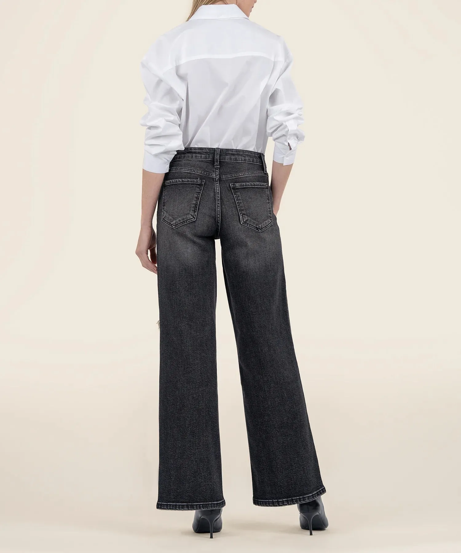 JODI HIGH RISE -WIDE LEG  BCK PKTS REGULAR HEM