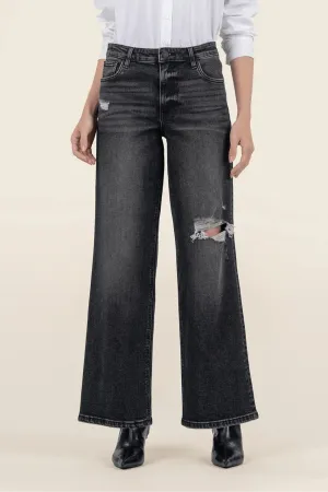 JODI HIGH RISE -WIDE LEG  BCK PKTS REGULAR HEM