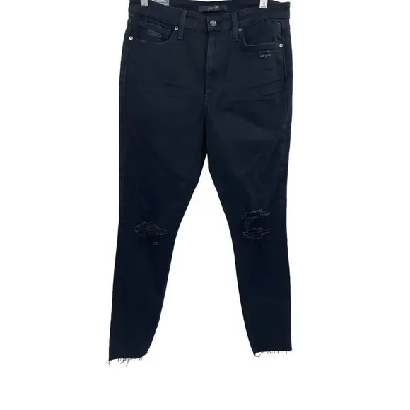 Joe's Flawless Womens Jeans Size 31 Black Denim High Rise Skinny Ankle