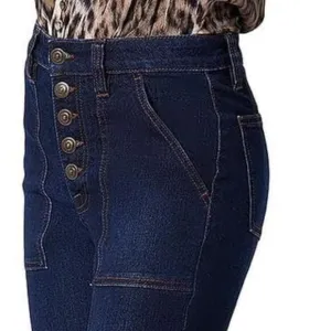 Joie Women's Maxine Park Skinny High Rise Button Front 4 Pocket Jeans, Dark Wash