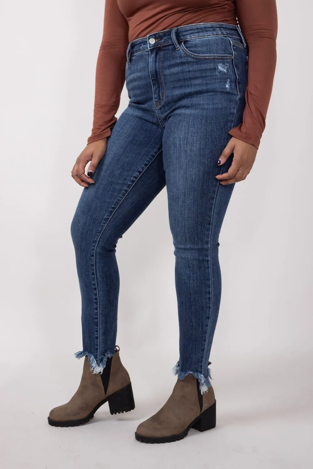 Judy Blue High Rise Distressed Skinny Jeans for Women | 82491REG