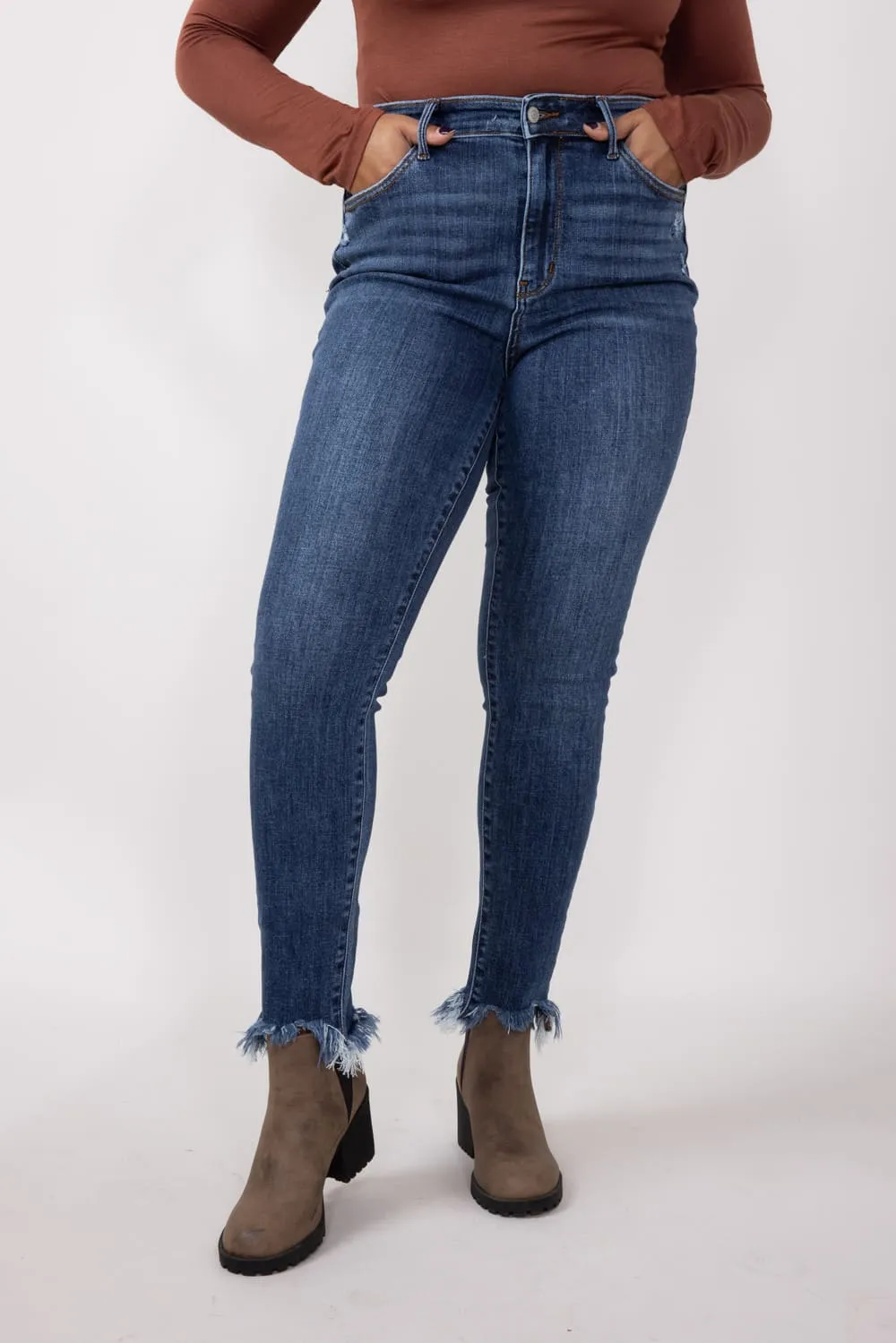 Judy Blue High Rise Distressed Skinny Jeans for Women | 82491REG