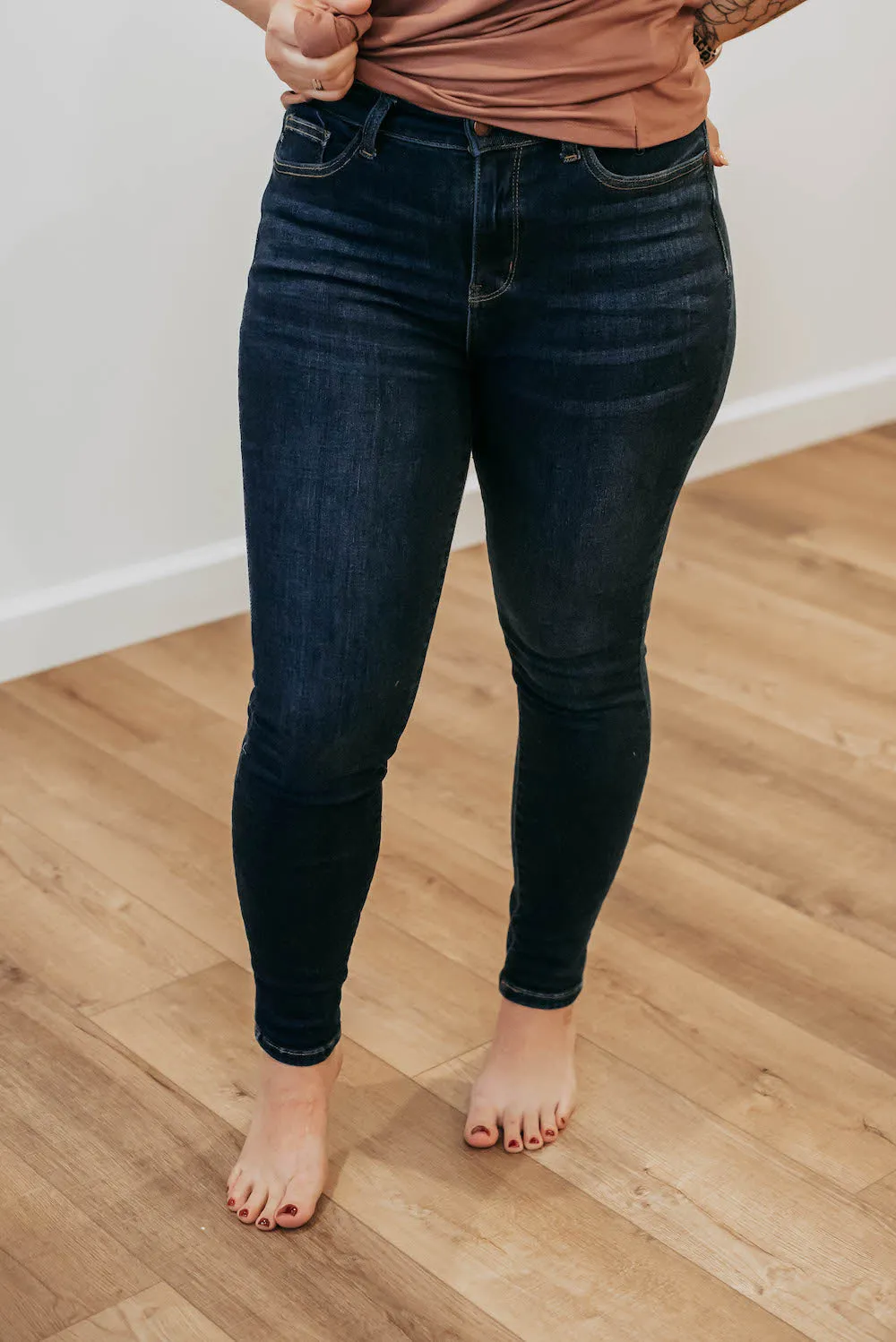 Judy Blue High Rise Skinny Jeans (Dk Wash) *FINAL SALE*