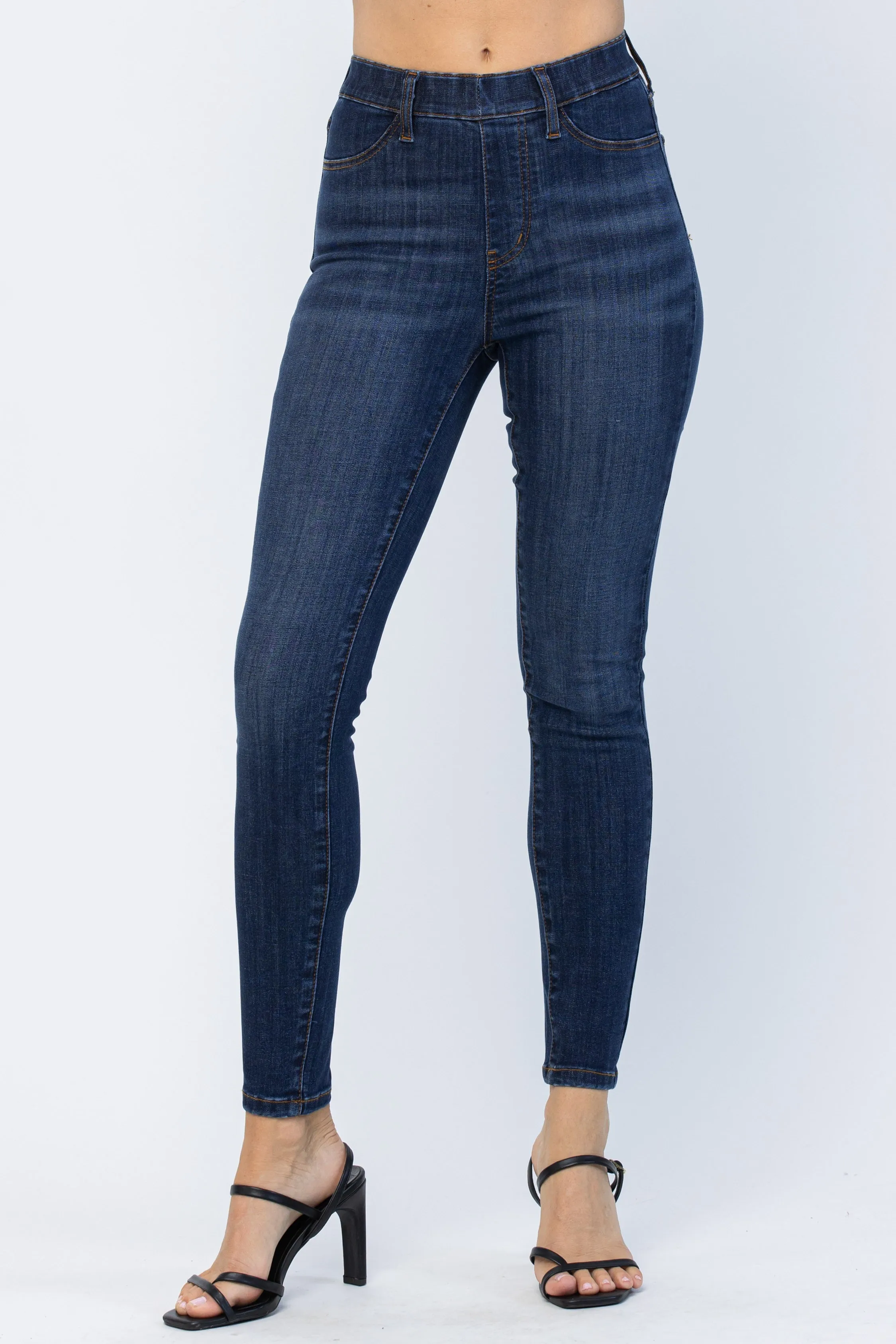 Judy Blue High Waist Patch Pocket Pull-On Skinny Jeans