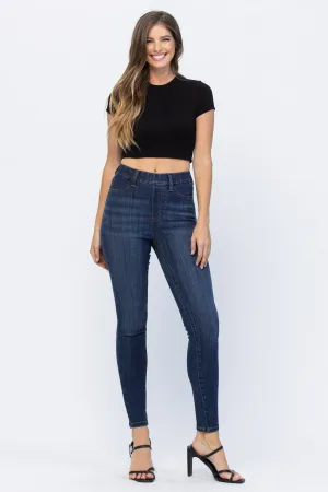 Judy Blue High Waist Patch Pocket Pull-On Skinny Jeans