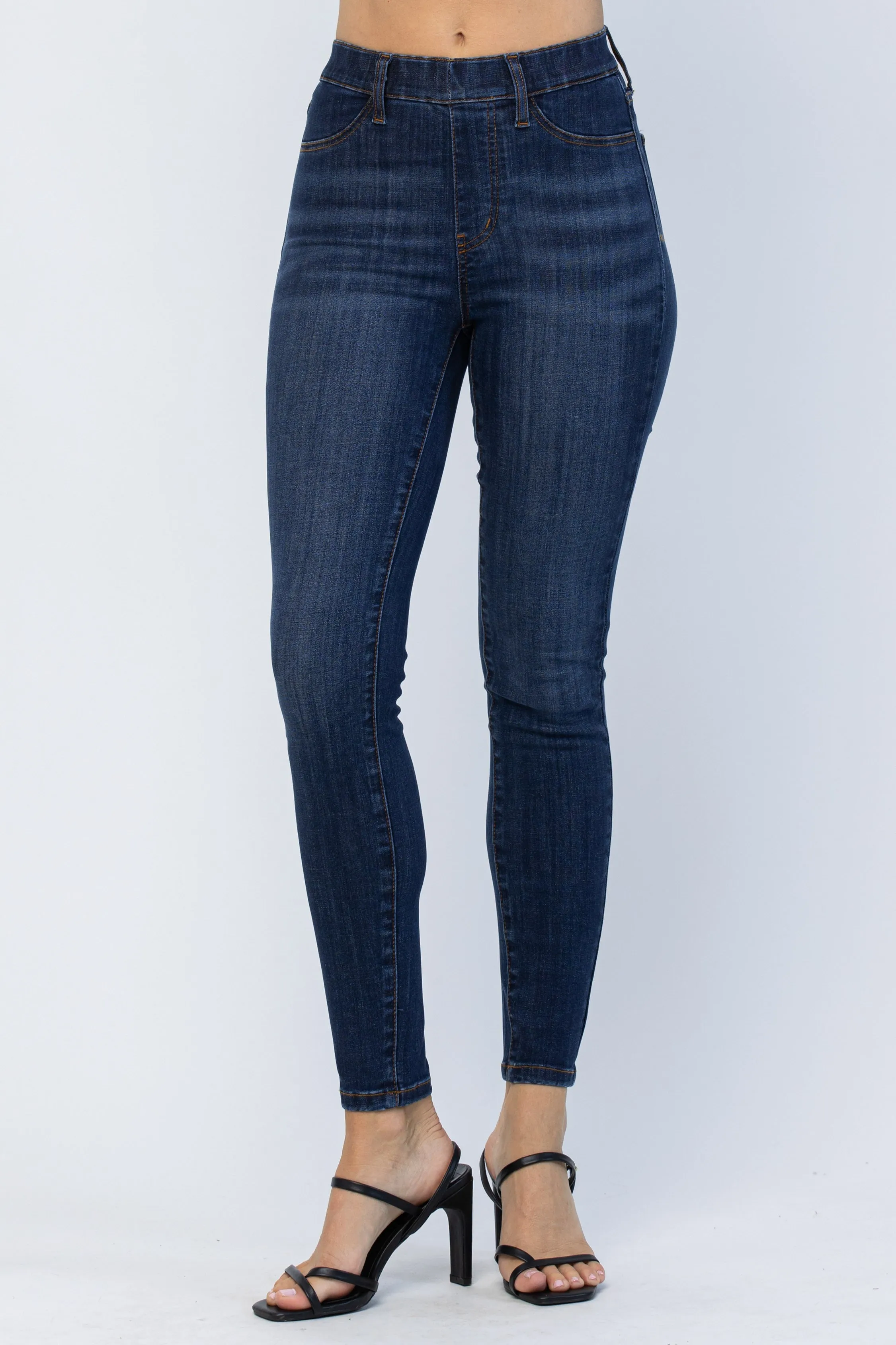 Judy Blue High Waist Patch Pocket Pull-On Skinny Jeans