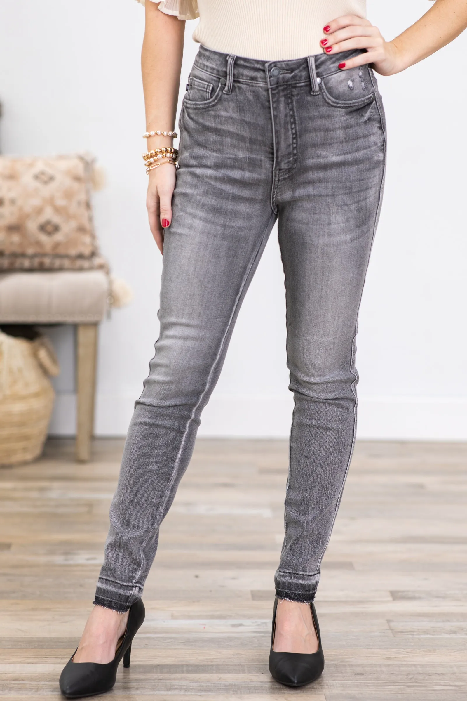 Judy Blue Tummy Control Grey Jeans