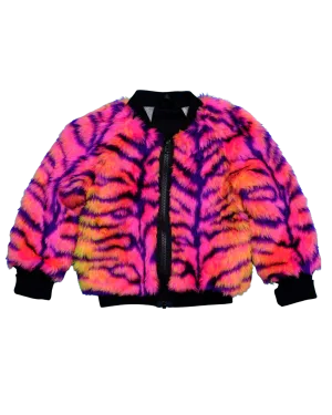 Jungle Boogie Bomber Jacket by Raising Ravers - Tiger Print, Ages 0-12