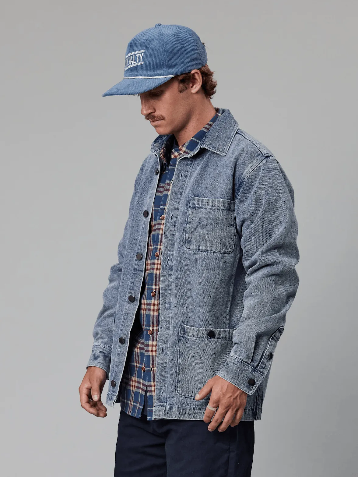 JUST ANOTHER FISHERMAN Channel Denim Jacket - Washed Blue